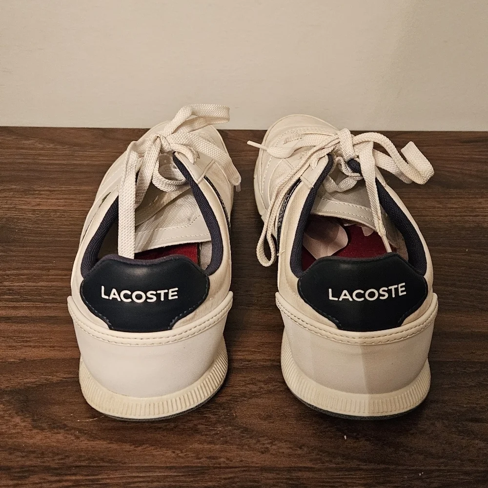 Lacoste Menerva Sport Men's Size 8 Sneakers 119 2-CMA White/Navy Sneaker